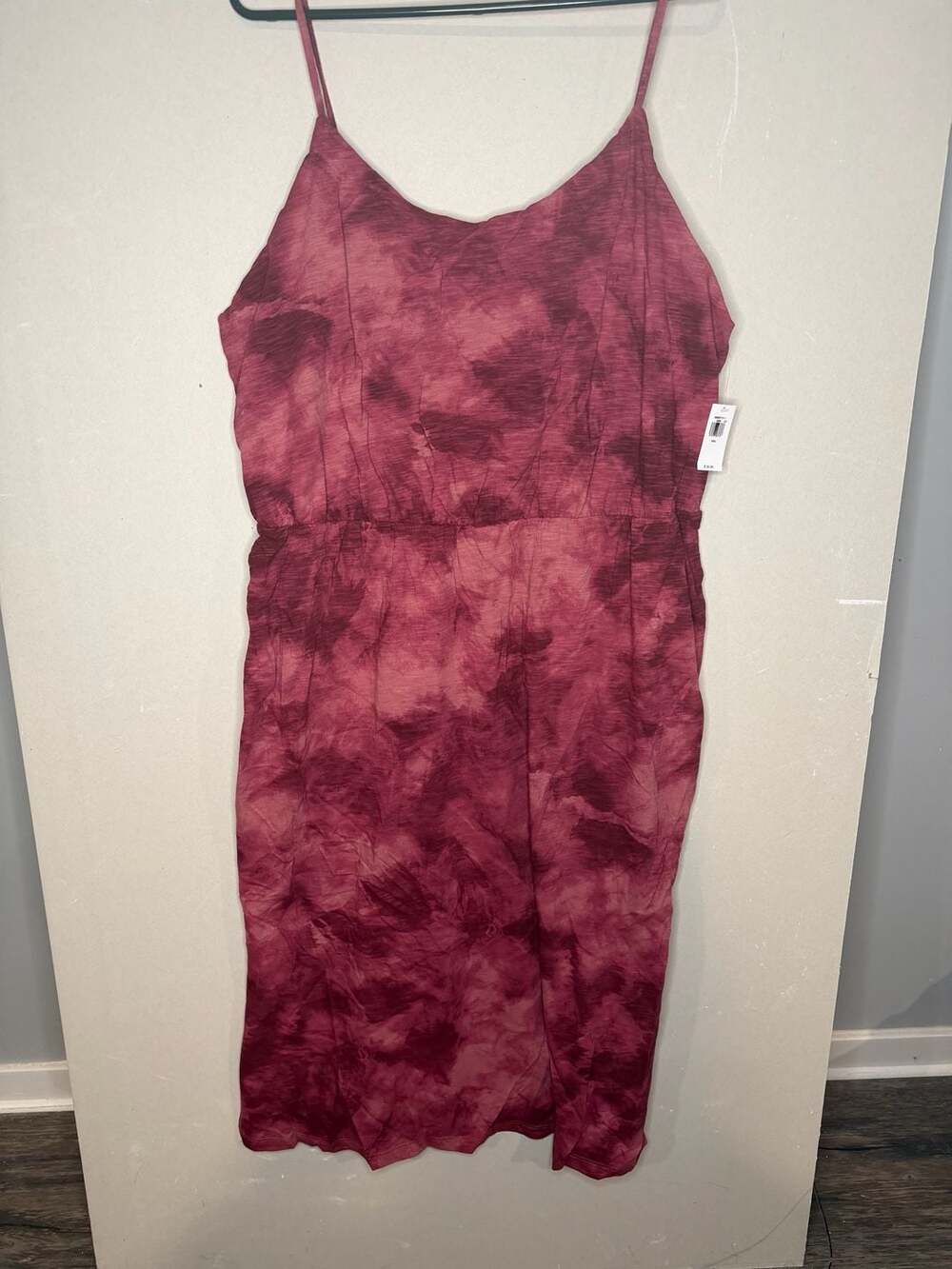 Old Navy Waist-Defined Tie-Dye Slub-Knit Midi Cami Dress XXL